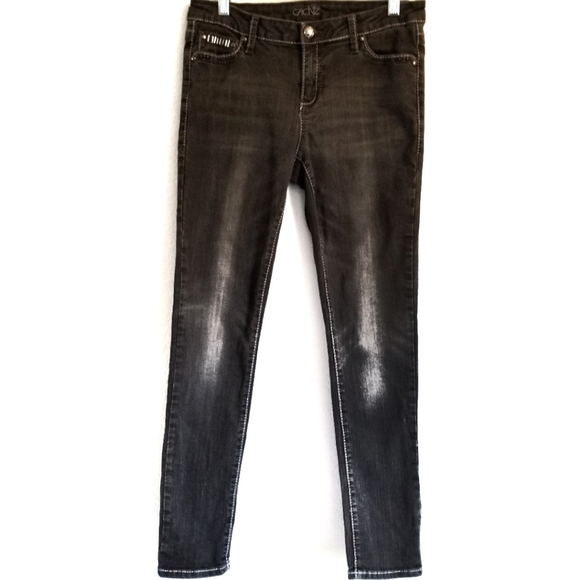 Cache Skinny Embellished Bling Black Jeans… - Picture 6 of 7